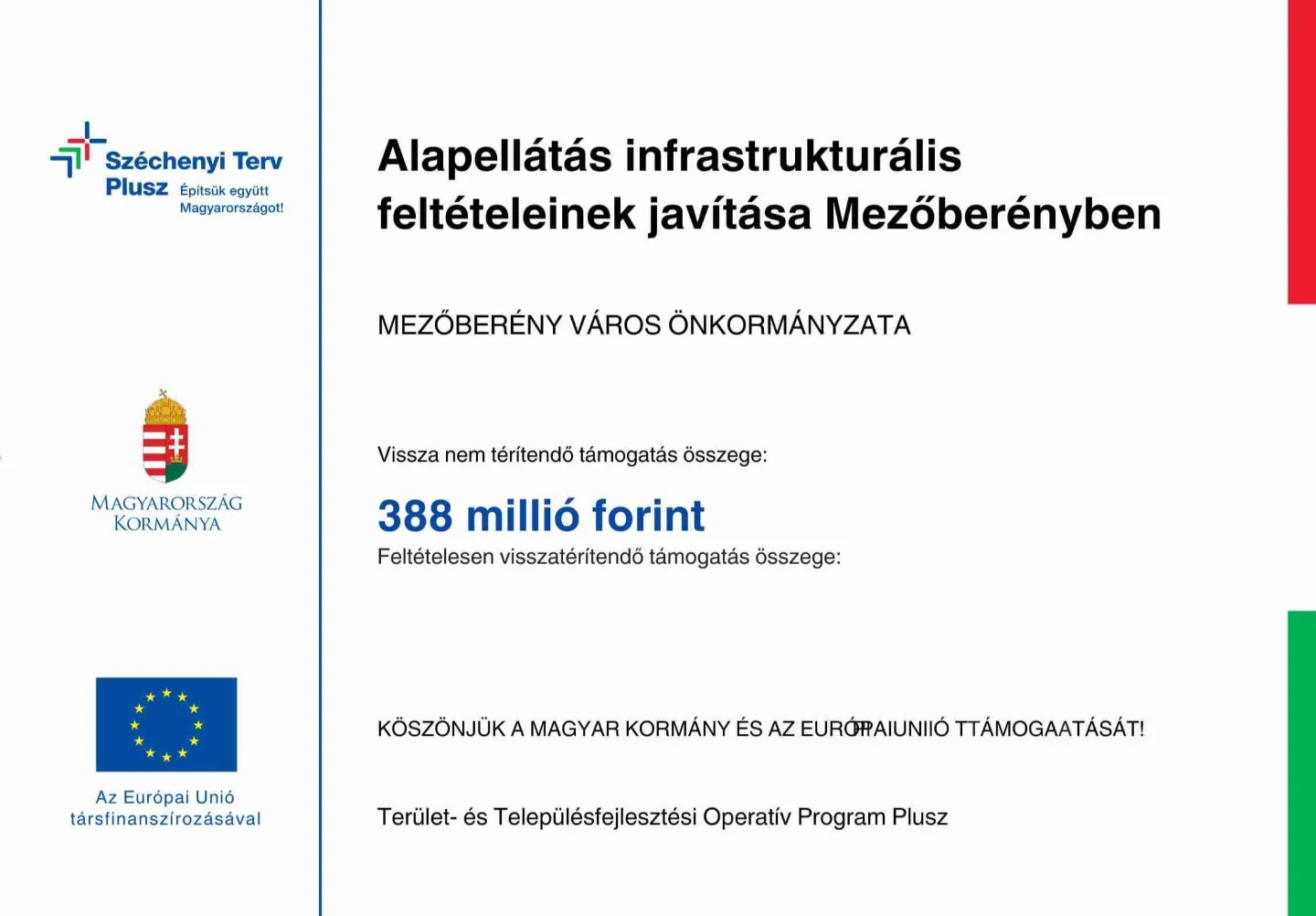Alapellátás infrastrukturális  feltételeinek javítása Mezőberényben