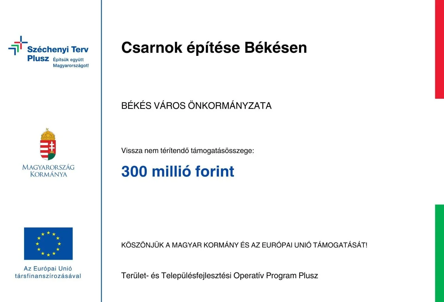 Csarnok építése Békésen