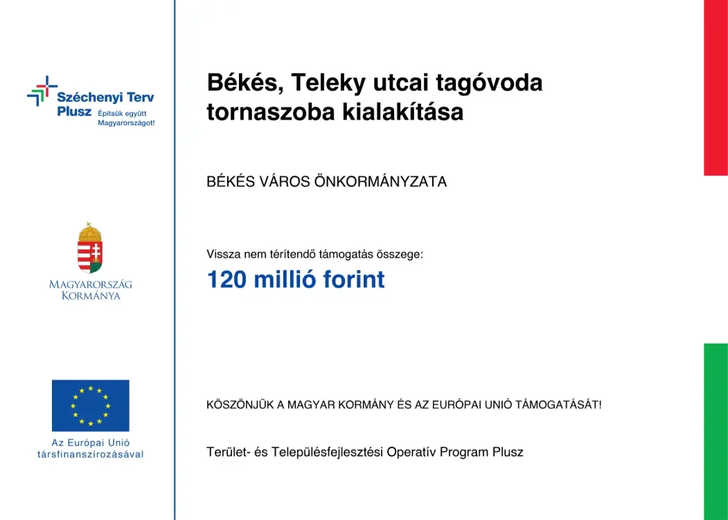 Elkészült a Teleky utcai tagóvoda tornaszoba kialakítása